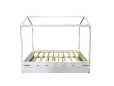 Twin House Bed with Trundle