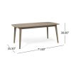 Outdoor Acacia Wood Expandable Dining Table, Gray