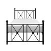 Black Finish Metal Frame 1pc Twin Platform Bed Modern Traditional Bedroom Furniture