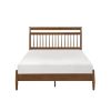 Transitional Design Full Platform Bed Chestnut Finish Wood Frame Bedroom Furniture 1pc Bed in a Box