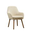 Tuchico Contemporary Fabric Accent Chair, Tan