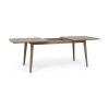 Outdoor Acacia Wood Expandable Dining Table, Gray