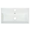 21.6" white Bathroom vanity, Combo Cabinet, Bathroom Storage Cabinet, Single Ceramic Sink, Left side storage