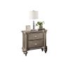 Luxury Classic Antique Silver / Champagne Finish 1pc Nightstand Storage Space Bedside Table Bedroom Furniture