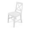 Acacia Wood Dining Chairs, White