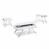 Contemporary Style White 1pc End Table High Gloss Finish Chrome Frame Gorgeous Living Room Furniture