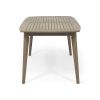 Outdoor Acacia Wood Expandable Dining Table, Gray