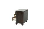 Traditional Antique Walnut 1pc Nightstand Bedroom Furniture Cherry Veneer 2-Drawers Hanging Pull Bedside Table