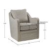 Brianne Wide Seat Swivel Arm Chair