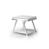 Contemporary Style White 1pc End Table High Gloss Finish Chrome Frame Gorgeous Living Room Furniture