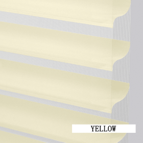 WELLSOURCE Manual 2"Shangri-la Blinds Non Blackout Light Filtering for Home, Office, Hotel, Club, Restaurant Custom Made Size (Color: Yellow(Light Filtering))