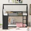 Twin over Twin House Bunk Bed with Ladder and Slide