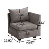 Modular Sectional Sofa, Convertible Sofa Couch with Storage, Sleeper Sectional Sofa Set, Flexible Modular Combinations Fabric Couch for Living Room