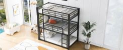 Metal Twin Size Triple Bunk Bed
