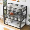 Metal Twin Size Triple Bunk Bed