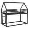 Twin over Twin House Bunk Bed with Built-in Ladder