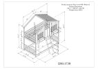 Twin over Twin House Bunk Bed with Roof , Window, Window Box, Door , with Safety Guardrails and Ladder