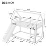 Twin over Twin House Bunk Bed with Ladder and Slide