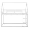 Twin over Twin House Bunk Bed with Built-in Ladder