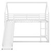 Twin over Twin House Bunk Bed with Ladder and Slide