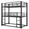 Metal Twin Size Triple Bunk Bed