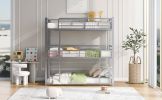 Metal Twin Size Triple Bunk Bed