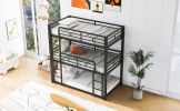 Metal Twin Size Triple Bunk Bed
