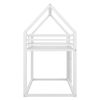 Twin over Twin House Bunk Bed with Built-in Ladder