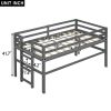 Wood Twin Size Loft Bed with Side Ladder
