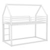 Twin over Twin House Bunk Bed with Built-in Ladder