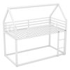 Twin over Twin House Bunk Bed with Built-in Ladder