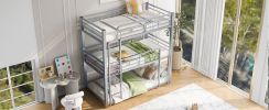 Metal Twin Size Triple Bunk Bed