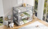 Metal Twin Size Triple Bunk Bed